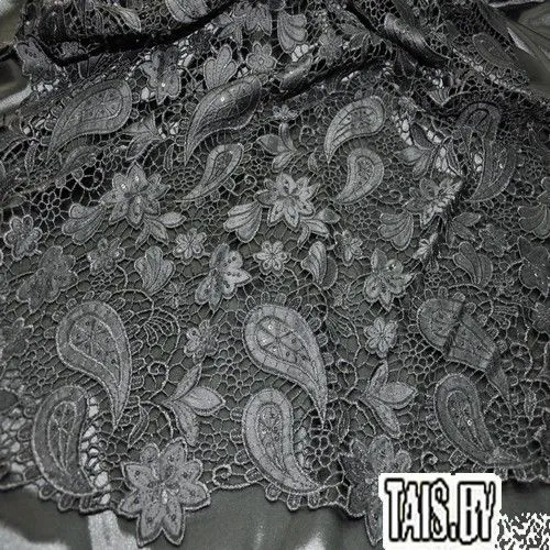 Кружево (черный с пайетками)