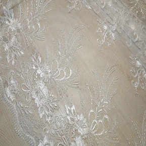 Вышивка на сетке  "Моника" (белый)