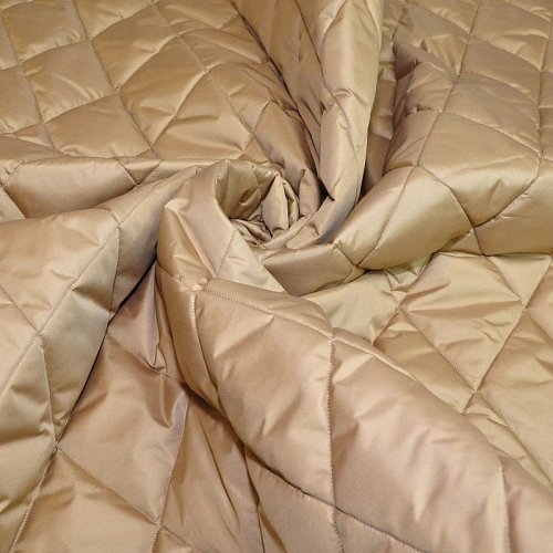 Плащевка стеганая "Ромбик" (Camel) 