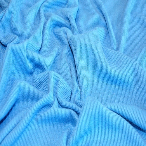 Трикотаж "Рубчик" (голубой)