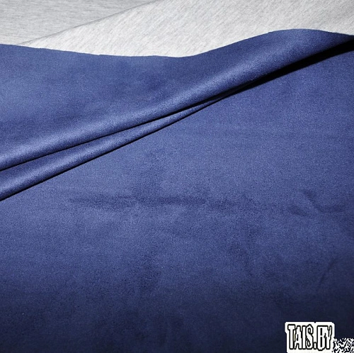 Замша на трикотаже (индиго)