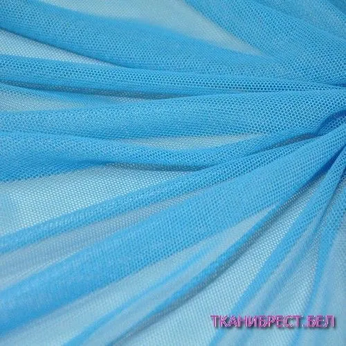 Ткань Сетка стрейчевая (голубой)