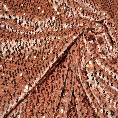 Пайетки на велюре (пудра)