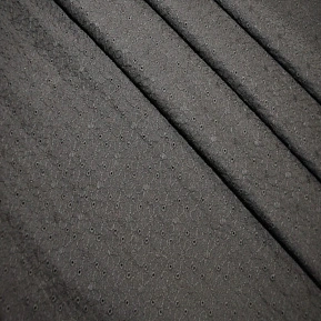 Батист вышитый "Цветочки" (черный)