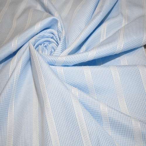 Рубашечный хлопок с кружевом (голубой)