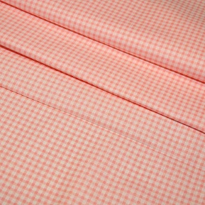 Ткань х/б плательная (Клетка пудра)