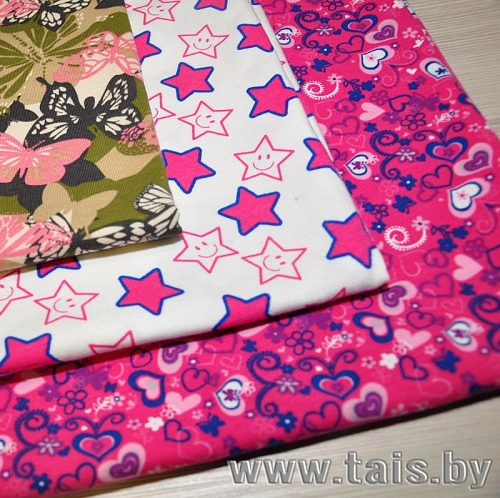 Кулирная гладь набивная "Звезды"