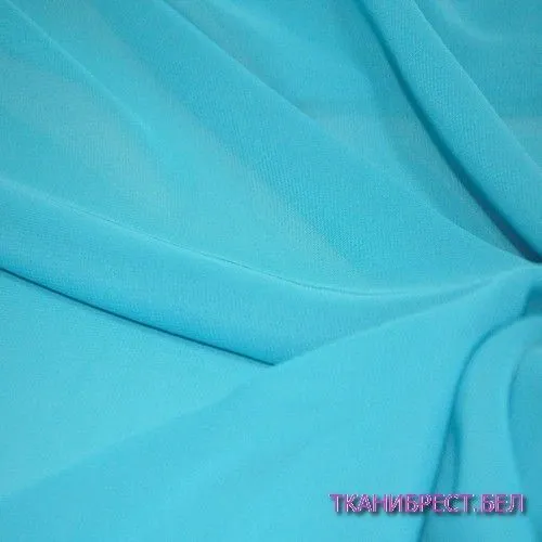 Шифон голубая бирюза