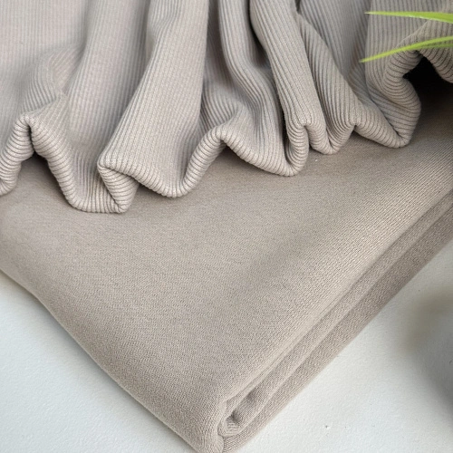 Футер 3-х нитка с эффектом велюра (бежевый)