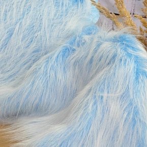 Мех длинноворсовый (голубая основа белый ворс)