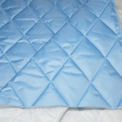 Плащевка стеганая "Ромбик" (голубой)
