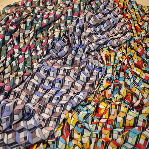 Шифон принт "Геометрия 2"