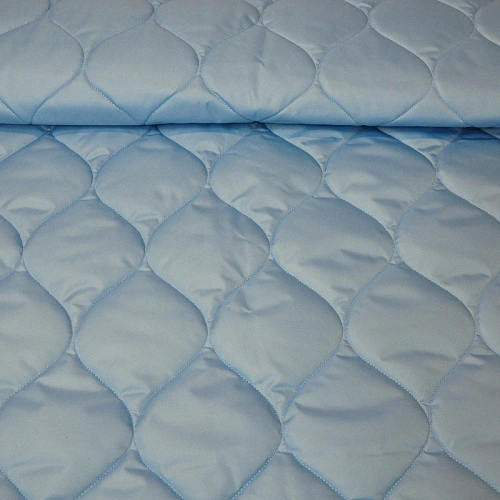 Плащевка стеганая "ЛУК" (голубой)