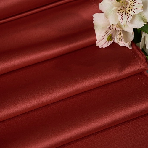 Атлас свадебный, красный