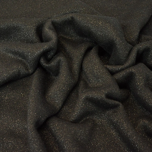Трикотаж Ангора плотная с люрексом  (черный графит)