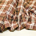 Ткань рубашечная фланель в клетку (коричневый)