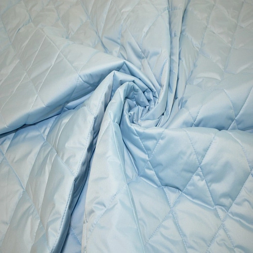 Плащевка стеганая "Ромбик", голубой