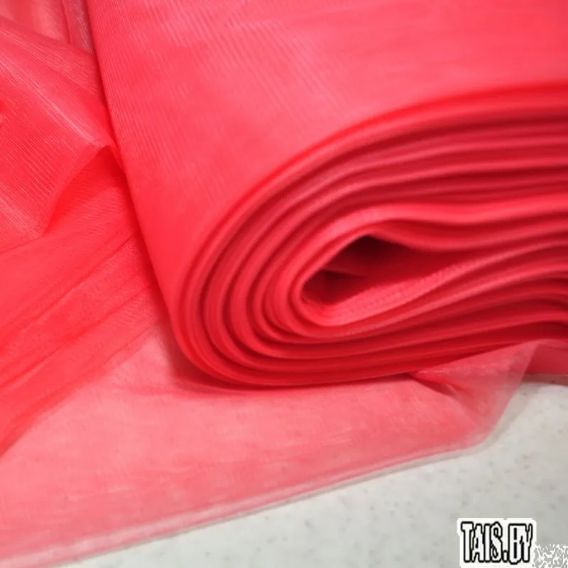 Евро Фатин  (коралл) скидки на ткани в Минске оптом и в розницу | Трикотаж tais.by