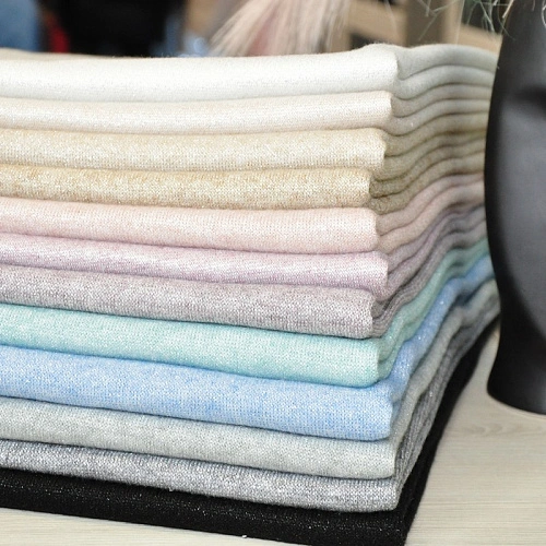 Трикотаж Ангора плотная с люрексом  (черный графит)