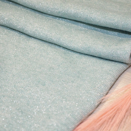 Трикотаж Ангора плотная с люрексом  (нежный голубой)