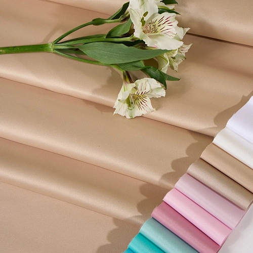 Атлас свадебный (золотой песок)