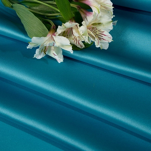 Атлас свадебный, лазурный