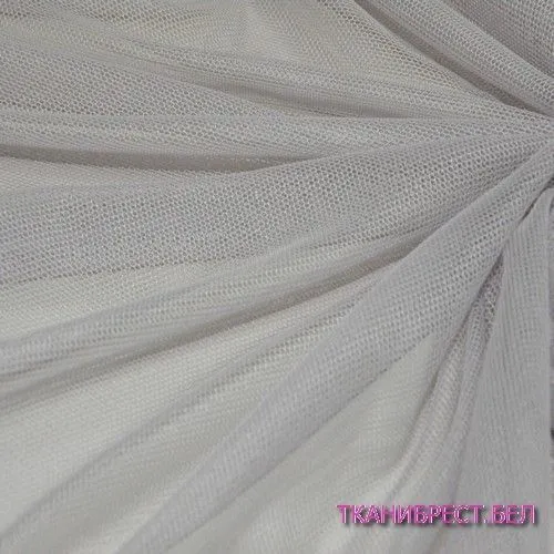 Ткань Сетка стрейчевая (светло-серый)