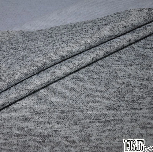 Трикотаж Ангора меланж с начесом (серо-голубой)