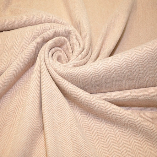 Пальтовый трикотаж Елочка  (пудра)