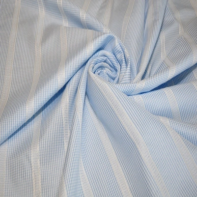 Рубашечный хлопок с кружевом  (голубой)