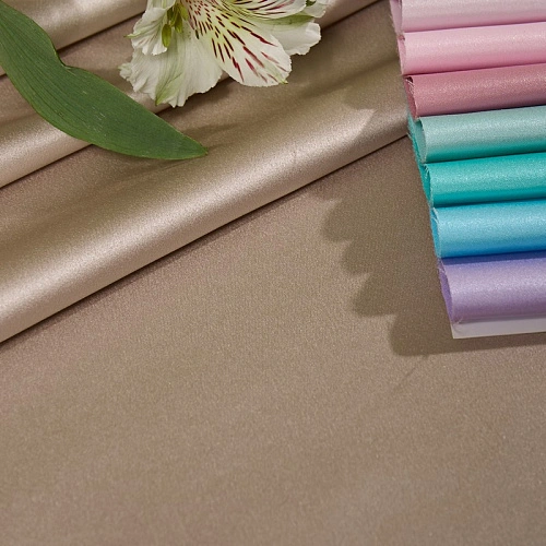 Атлас свадебный (платиновый беж)