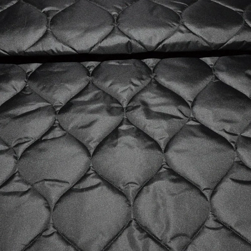 Плащевка стеганая "ЛУК" (черный)