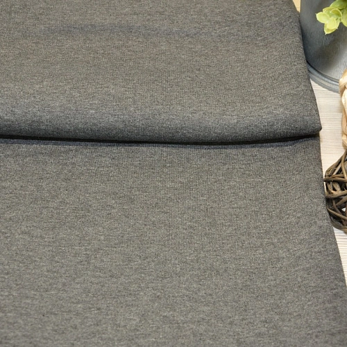 Футер 3-х нитка с начесом  (темно-серый меланж)