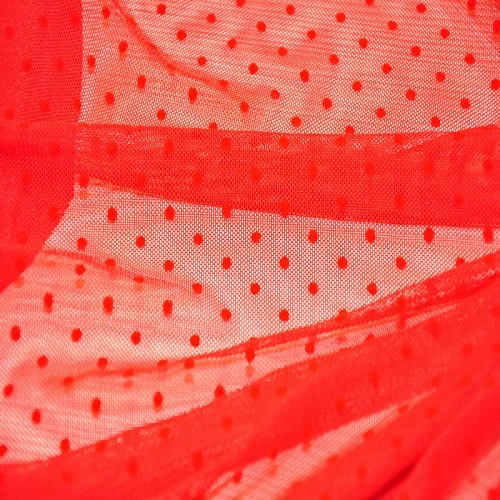 Сетка горох флок (красный)