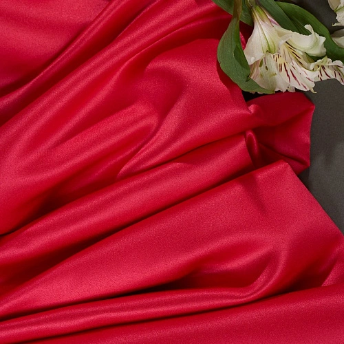 Атлас свадебный (яркий коралл)