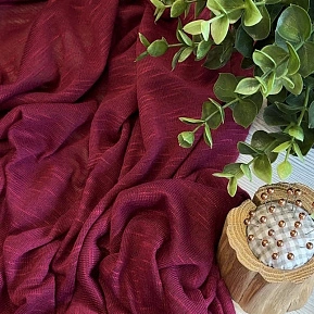 Полупрозрачный трикотаж  "Крапива" бордо