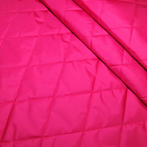 Плащевка стеганая "Ромбик" (фуксия)