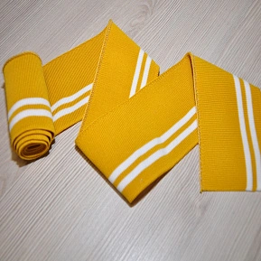 Манжет трикотажный (горчица+молочный)