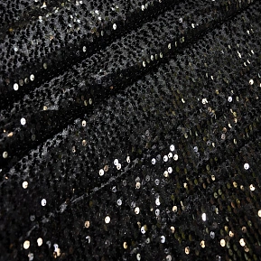 Пайетки на велюре (черный)