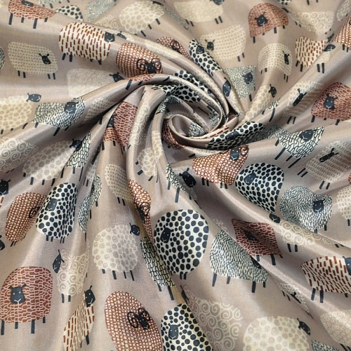 Подкладка нейлон принт Овечки