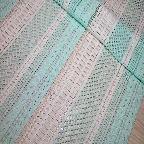Кружево макраме (молочный+ментол)