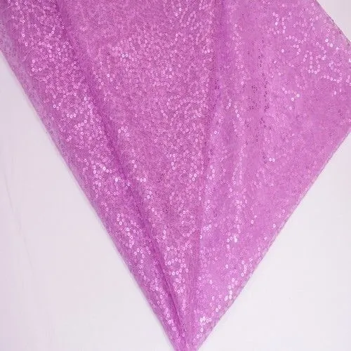 Пайетки на фатине (сиреневый)