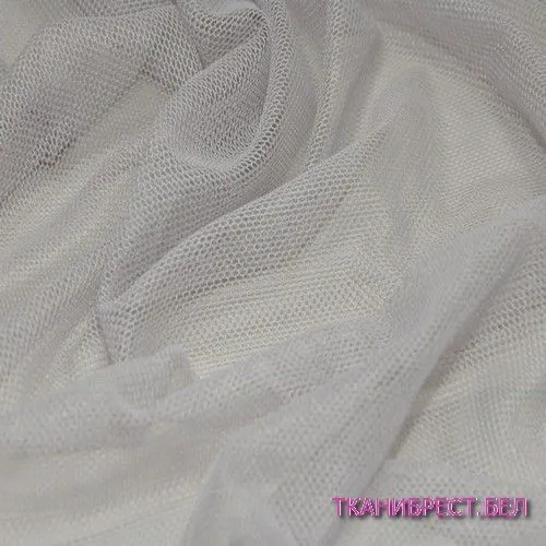 Ткань Сетка стрейчевая (светло-серый)
