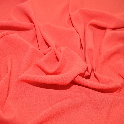 Креп-шифон (насыщенно-коралловый)