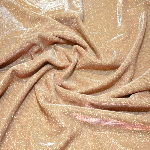 Трикотаж "Лунный свет" (золото+красный)