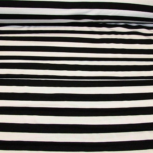 Вискоза  полоска  2 см (черный+белый)