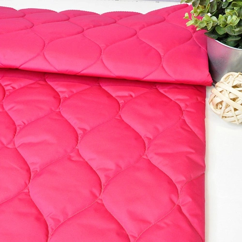 Плащевка стеганая "ЛУК" (фуксия)