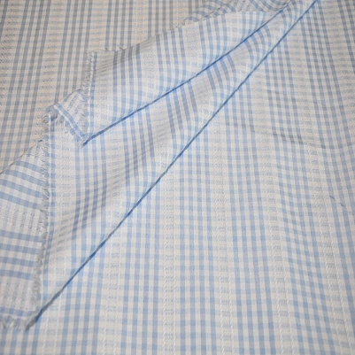 Рубашечный хлопок с кружевом  (голубой)