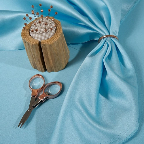 Атлас свадебный (голубая бирюза)