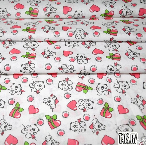 Ситец набивной "Сердечки"